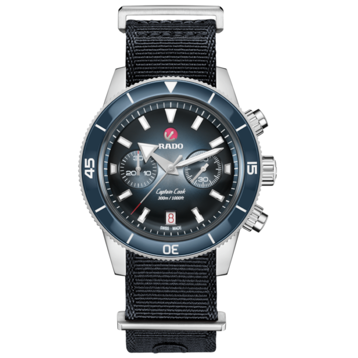 Montre Rado Captain Cook Automatic Chronograph Cadran Bleu 43MM