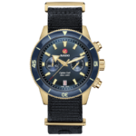 Montre Rado Captain Cook Automatic Chronograph Cadran Bleu Gold 43MM