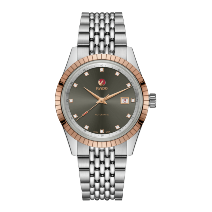 Montre Rado HyperChrome Automatic Diamonds Cadran Gris Bracelet Acier 42MM