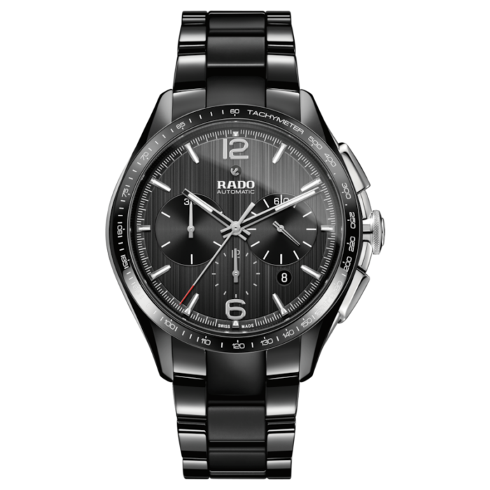 Montre Rado HyperChrome Automatic Chronograph Cadran Noir Bracelet Céramique 45MM