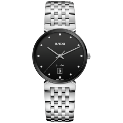 Rado Florence Classic 12 Diamonds Quartz Black Dial Steel Bracelet 38MM