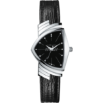 Montre Hamilton Ventura Quartz Cadran Noir Bracelet Cuir