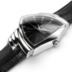 Montre Hamilton Ventura Quartz Cadran Noir Bracelet Cuir