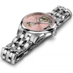 Montre Hamilton Jazzmaster Open Heart Cadran Rose Bracelet Acier