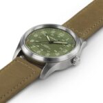 Montre Hamilton Khaki Field Titanium Auto Cadran Vert Bracelet Cuir 38MM