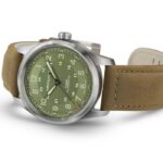 Montre Hamilton Khaki Field Titanium Auto Cadran Vert Bracelet Cuir 38MM