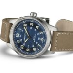 Montre Hamilton Khaki Field Titanium Auto Cadran Bleu Bracelet Cuir