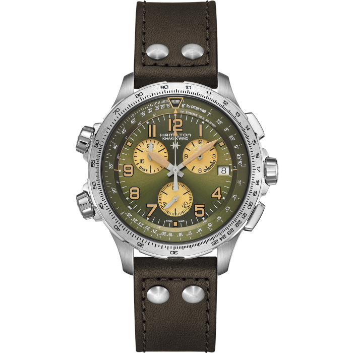 Watch Hamilton Khaki Aviation X WIND GMT Chrono Quartz Dial Green