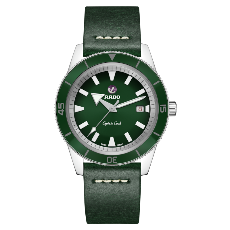 Rado Captain Cook Automatic Watch Green Dial 3 Bands 42MM