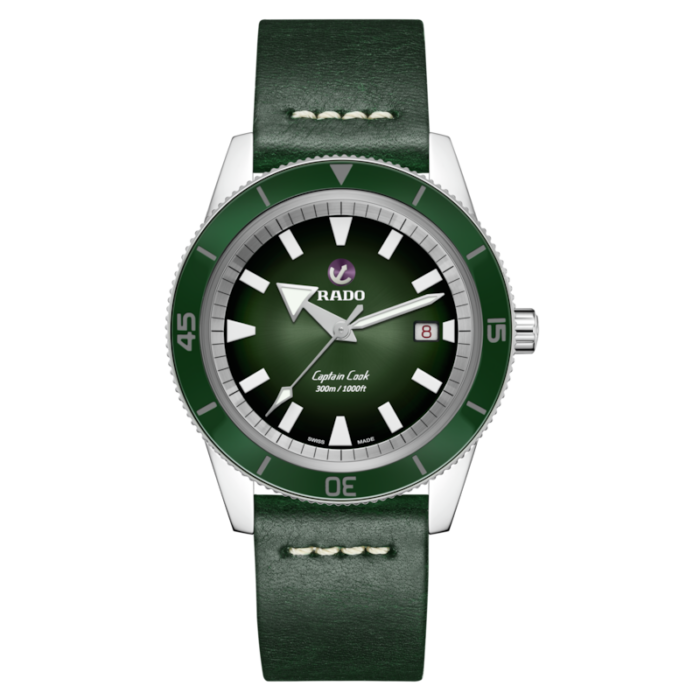 Montre Rado Captain Cook Automatic Hrithik Roshan Special Edition Cadran Vert Bracelet Acier 42MM