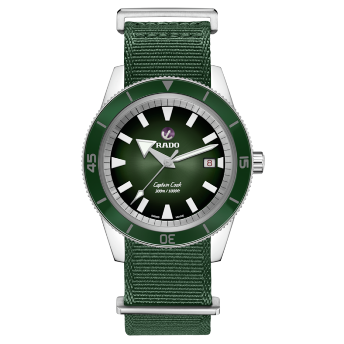 Montre Rado Captain Cook Automatic Hrithik Roshan Special Edition Cadran Vert Bracelet Acier 42MM