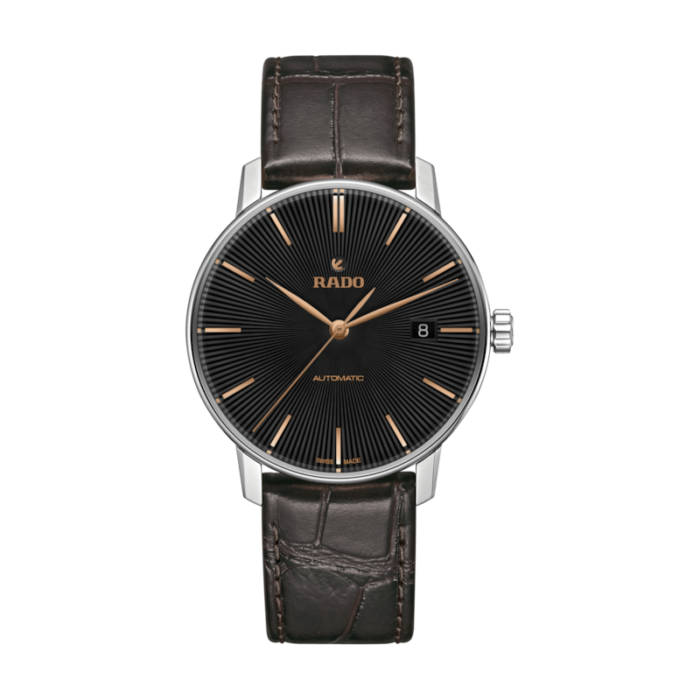 Montre Rado Coupole Classic Automatic Cadran Noir Bracelet Cuir 37.7MM