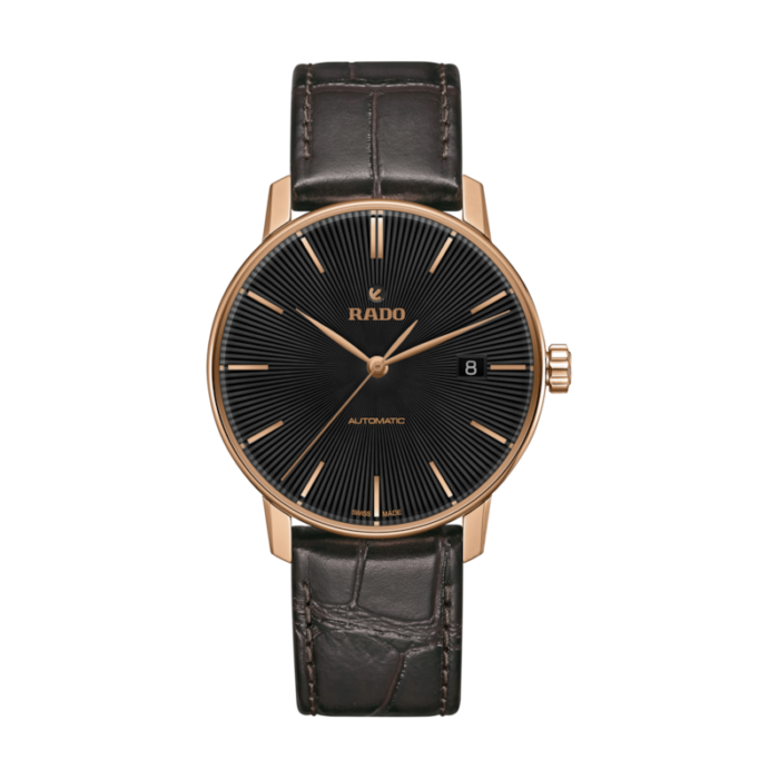 Montre Rado Coupole Classic Automatic Cadran Noir Bracelet Cuir 37.7MM