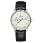 Montre Rado Coupole Classic Automatic Power Reserve Cadran Blanc Bracelet Cuir 41MM