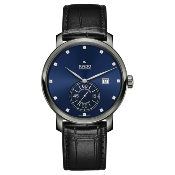 Montre Rado DiaMaster 1314 Automatic Cadran Bleu Bracelet Cuir 43MM