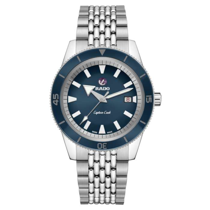 Montre Rado Captain Cook Automatic Cadran Bleu Bracelet Acier 42MM