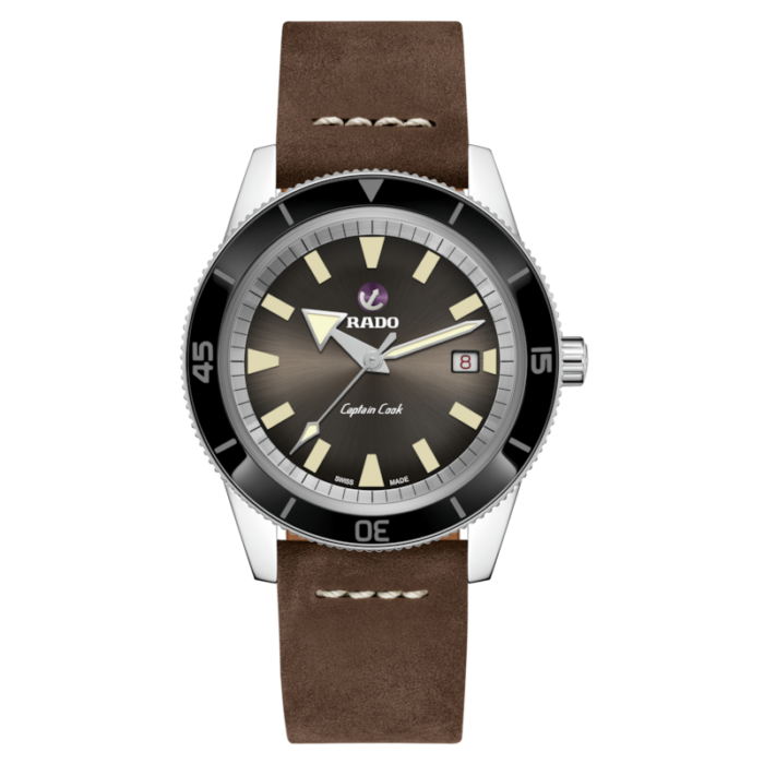 Montre Rado Captain Cook Automatic Cadran Brun Bracelet Cuir 42MM