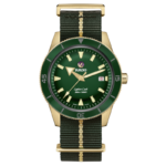 Montre Rado Captain Cook Automatic Bronze Cadran Vert Bracelet Tissu 42MM