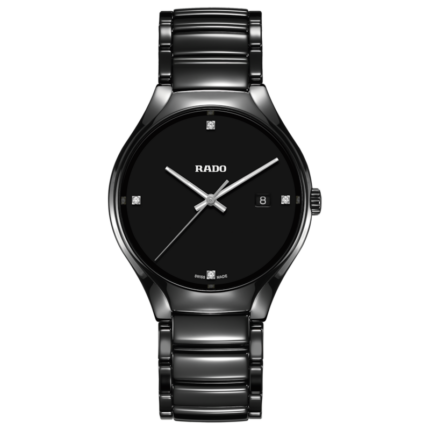 Rado True 4 Diamonds Black Dial Ceramic Bracelet 40MM