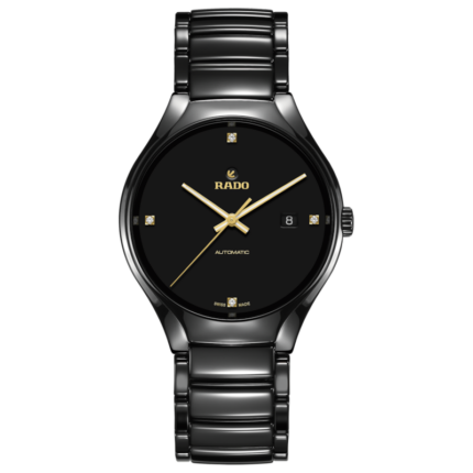 Rado True Automatic Diamonds Black Dial Ceramic Bracelet 40MM