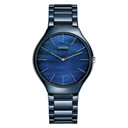 Montre Rado True Thinline Cadran Bleu Bracelet Céramique 39MM