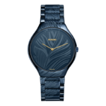 Montre Rado True Thinline My Bird Quartz Cadran Bleu Bracelet Céramique 39MM