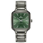 Montre Rado True Square Automatic Cadran Vert Bracelet Céramique 38MM