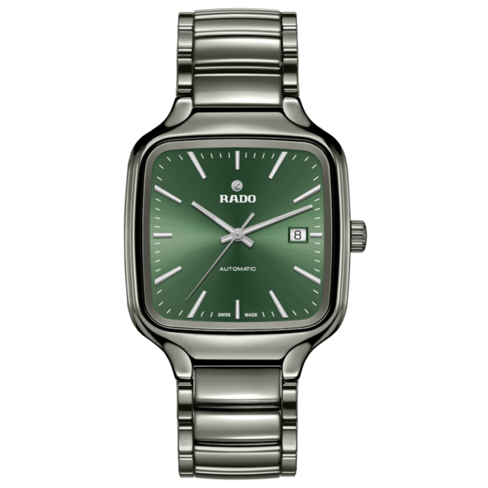 Montre Rado True Square Automatic Cadran Vert Bracelet Céramique 38MM