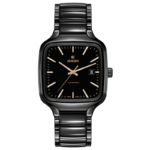 Montre Rado True Square Automatic Cadran Noir Bracelet Céramique 38MM