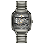 Montre Rado True Square Automatic Skeleton Cadran Gris Bracelet Céramique 38MM