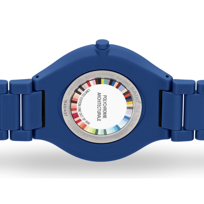 Montre Rado True Thinline Les Couleurs™ Le Corbusier Spectacular Ultramarine Quartz Bracelet Céramique 39MM