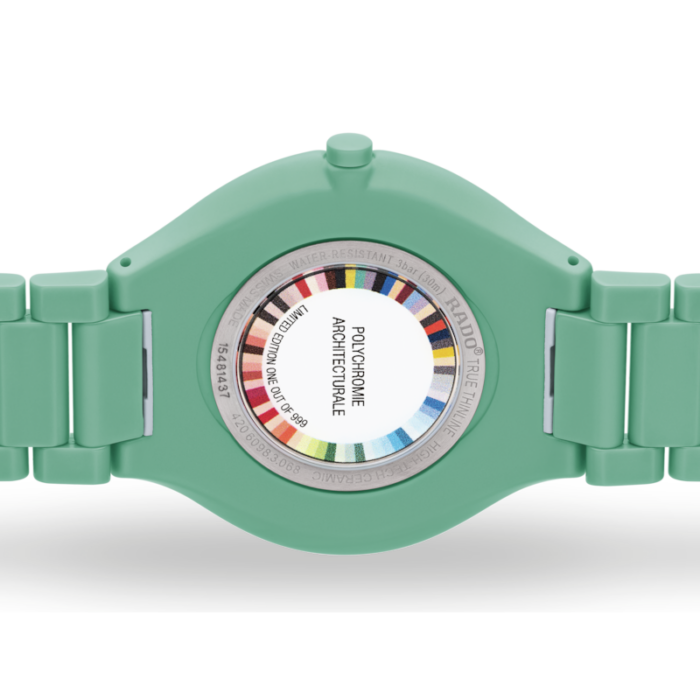 Montre Rado True Thinline Les Couleurs™ Le Corbusier English Green Quartz Bracelet Céramique 39MM