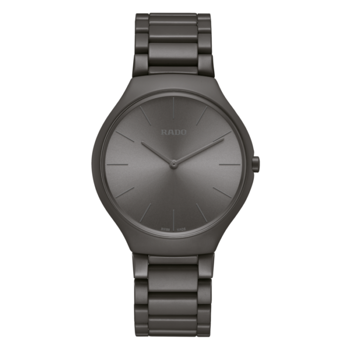 Montre Rado True Thinline Les Couleurs™ Le Corbusier Iron Grey Quartz Bracelet Céramique 39MM