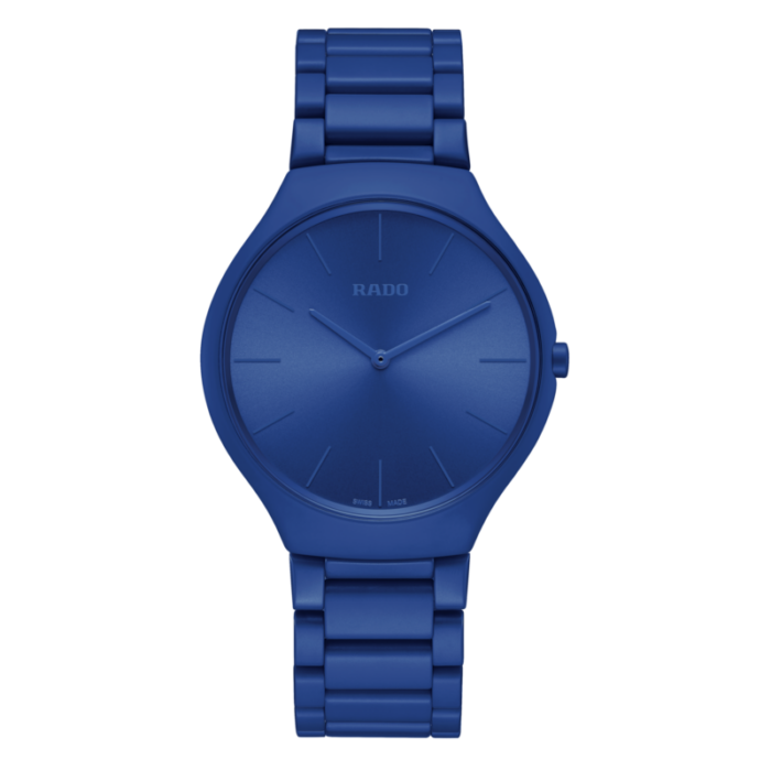 Montre Rado True Thinline Les Couleurs™ Le Corbusier Spectacular Ultramarine Quartz Bracelet Céramique 39MM