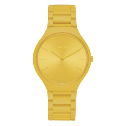 Montre Rado True Thinline Les Couleurs™ Le Corbusier Sunshine Yellow Quartz Bracelet Céramique 39MM