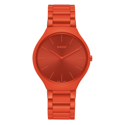 Rado True Thinline Les Couleurs™ Le Corbusier Powerful Orange Quartz  CeramicBracelet 39MM Watch