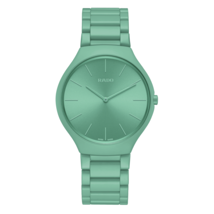 Rado True Thinline Les Couleurs™ Le Corbusier English Green Quartz  CeramicBracelet 39MM Watch