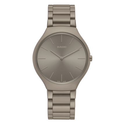 Rado True Thinline Les Couleurs™ Le Corbusier Grey Brown Quartz  Watch 39MM CeramicBracelet