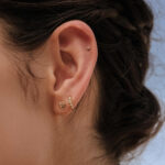 Boucles d'Oreilles gigi CLOZEAU Mini Puce Diamants Or