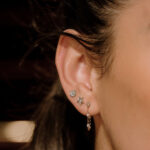 Boucles d'oreilles Etoile diamant, or blanc