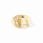 Bague Dinh Van Menottes Moyen Modèle Or Jaune et Diamants