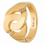 Bague Dinh Van Menottes R12 Or Jaune et Diamants