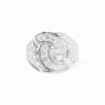 Bague Dinh Van Menottes Grand Modèle Diamants Or Blanc