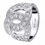 Bague Dinh Van Menottes R16 Or Blanc et Diamants