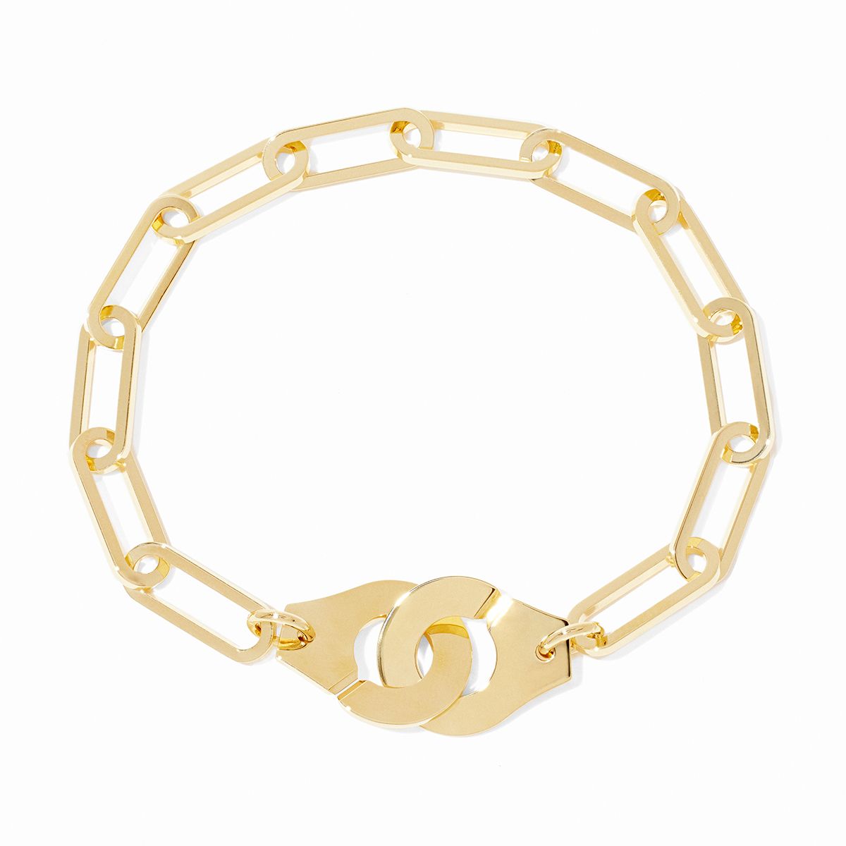 Bracelet Menottes Dinh Van Très Grand Modèle Or Jaune