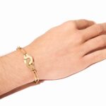 Bracelet Menottes Dinh Van Très Grand Modèle Or Jaune