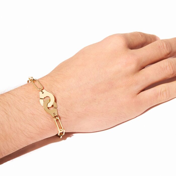 Bracelet Menottes Dinh Van Très Grand Modèle Or Jaune