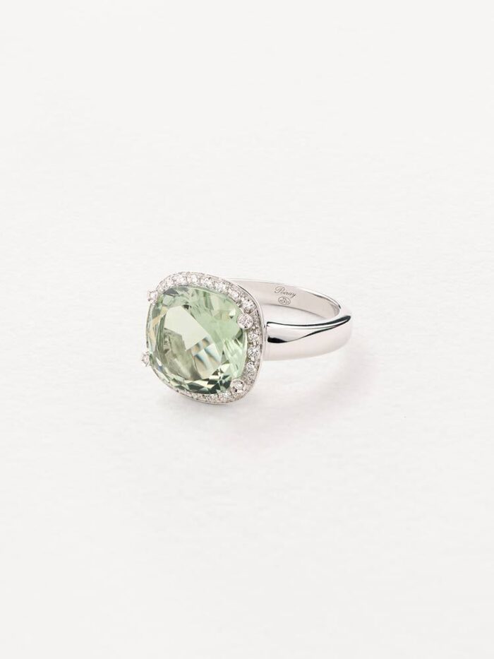 Bague Poiray Filles Antik Prasiolite Or Blanc