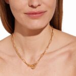 Collier Dinh Van Menottes sur Chaîne Grand Modèle Or Jaune