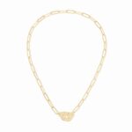 Collier Dinh Van Menottes sur Chaîne Grand Modèle Or Jaune